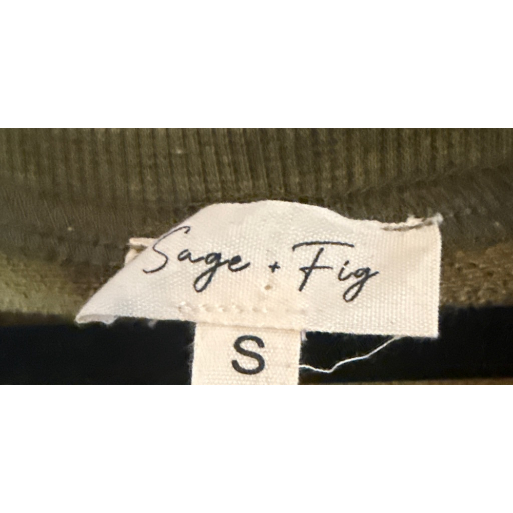 Women's Sage + Fig Olive Green Sweatshirt Standard S - Picture 2 of 3